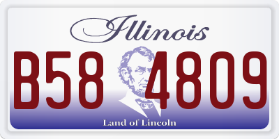 IL license plate B584809