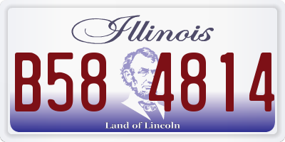 IL license plate B584814