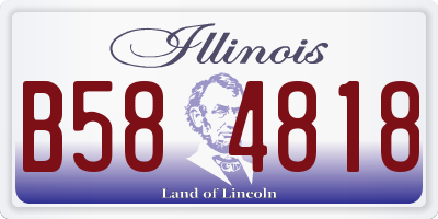 IL license plate B584818