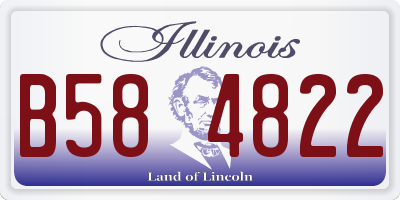 IL license plate B584822