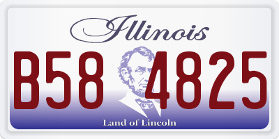 IL license plate B584825
