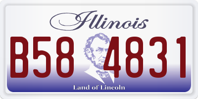 IL license plate B584831