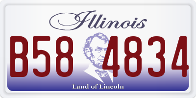 IL license plate B584834