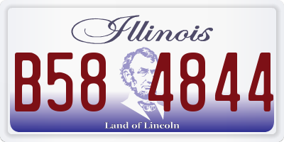 IL license plate B584844