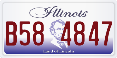 IL license plate B584847