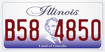 IL license plate B584850