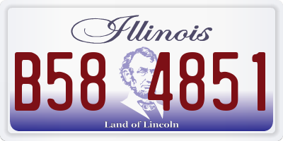 IL license plate B584851