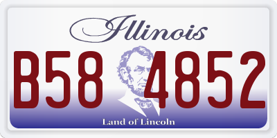 IL license plate B584852