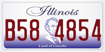 IL license plate B584854