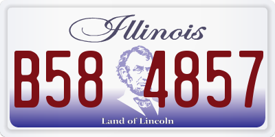 IL license plate B584857