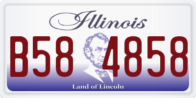 IL license plate B584858