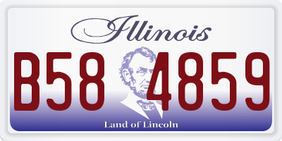 IL license plate B584859