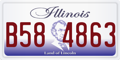IL license plate B584863
