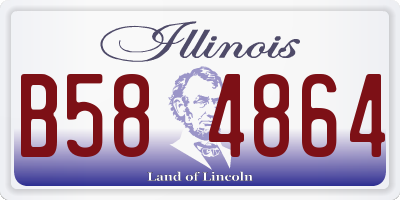 IL license plate B584864