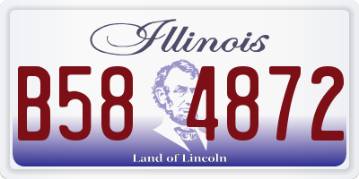 IL license plate B584872