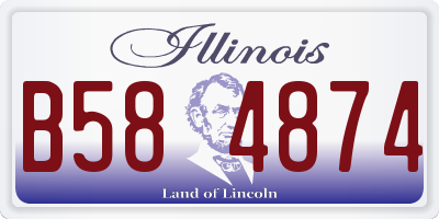 IL license plate B584874
