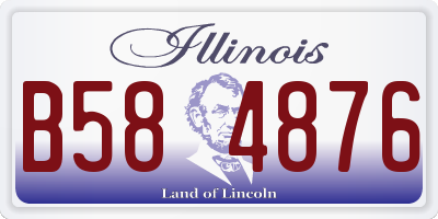 IL license plate B584876