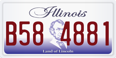 IL license plate B584881