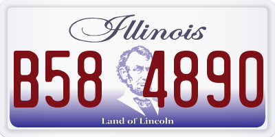 IL license plate B584890