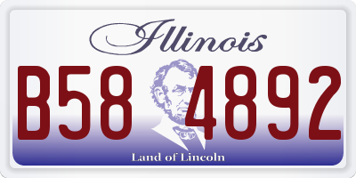 IL license plate B584892