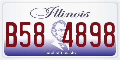 IL license plate B584898