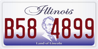 IL license plate B584899