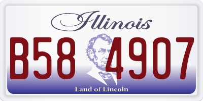 IL license plate B584907