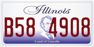 IL license plate B584908