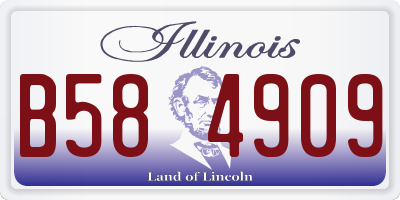 IL license plate B584909