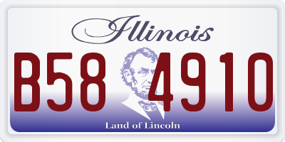 IL license plate B584910