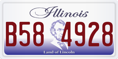 IL license plate B584928