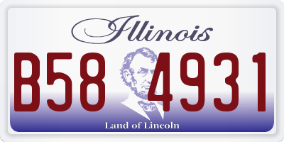 IL license plate B584931
