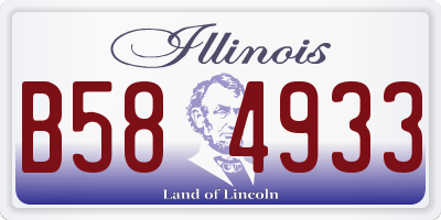 IL license plate B584933