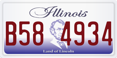IL license plate B584934