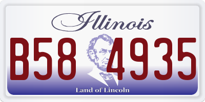 IL license plate B584935