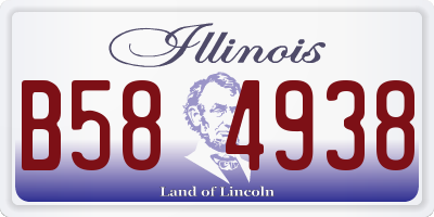 IL license plate B584938