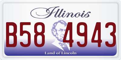 IL license plate B584943