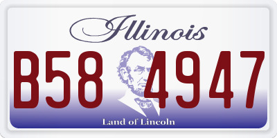 IL license plate B584947