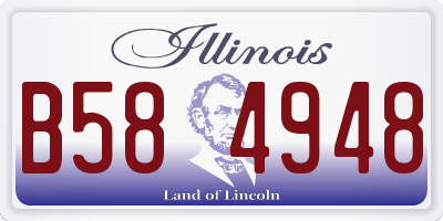 IL license plate B584948