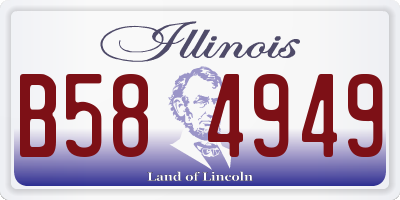 IL license plate B584949