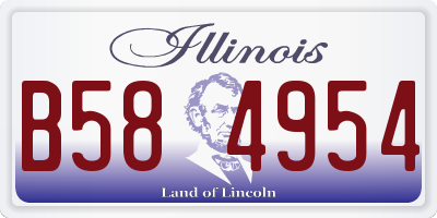 IL license plate B584954