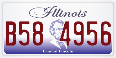 IL license plate B584956