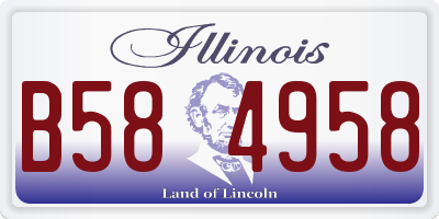 IL license plate B584958
