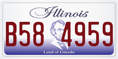 IL license plate B584959