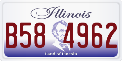 IL license plate B584962