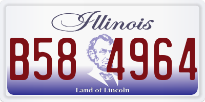 IL license plate B584964