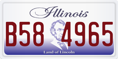 IL license plate B584965
