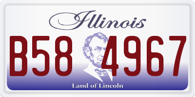 IL license plate B584967