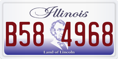 IL license plate B584968