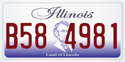 IL license plate B584981
